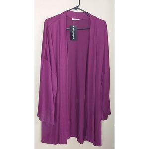 Nwt Double Ju Maroon Cardigan 1x